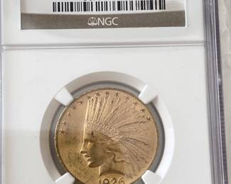 1926 $10 Indian Gold Eagle Graded NGC MS63 Brilliant Uncirculated Condition Coin