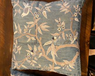 Pottery Barn Denim Bird Pillow Covers - $100/pair
