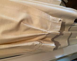 Silk Custom Made Pleated Drapes - 2 Panels, 8 feet long - $300