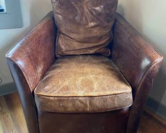 Mid-Century Modern Leather Chair - $300