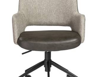 Leatherette & tweed office chair