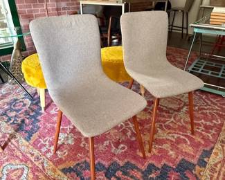 Pair of small-space friendly side chairs