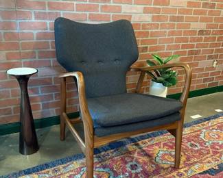 Scandinavian wood & wool "Patrik" arm chair