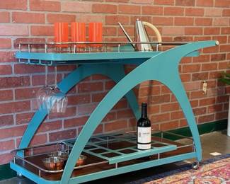 Mollino serving cart, designed after Carlo Mollino