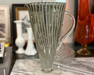 MCM Italian glass pitcher