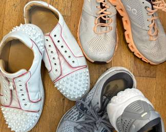 Like new On and Brooks sneakers and Christian Laboutin sneaks!