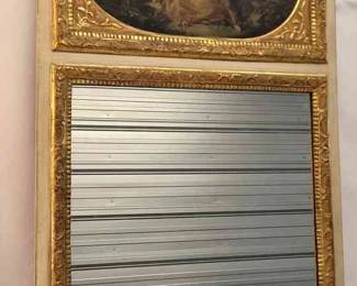 ANTIQUE BOUCHET PRINT WITH MIRROR