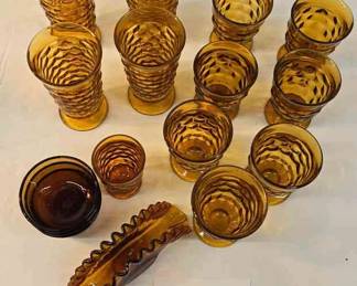 AMBER GLASS SET 