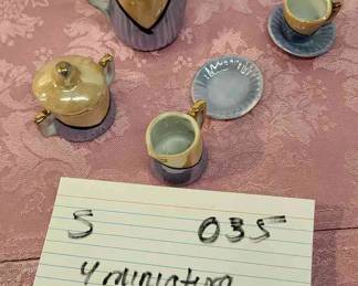 3 MINIATURE TEA SETS