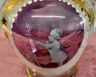 ANTIQUE MARY GREGORY. DECANTER 