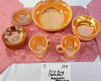 FIRE KING CARNIVAL DEPRESSION GLASSWARE