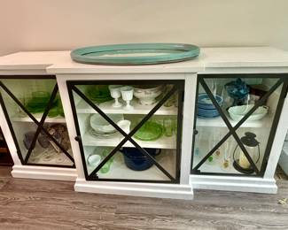 Beautiful white and black farmhouse buffet 