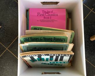 Box piano sheet music $20