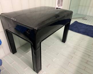 Black vinyl bench