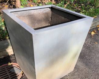 Large resin planter 27.5" square x 30" tall $100