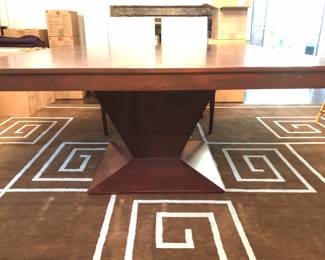 Doris Leslie Blau, 14’ x 20’ fine wool rug $5000. Dining Table not for sale.