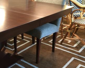 Doris Leslie Blau, 14’ x 20’ fine wool rug $5000. Dining Table not for sale