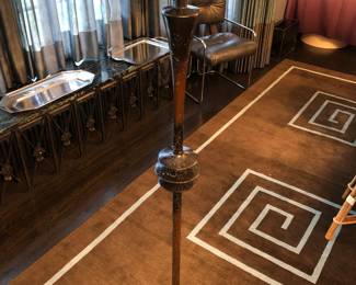 Bronze floor lamp signed Gillberg, by Gillberg Design, Malibu, CA. $750