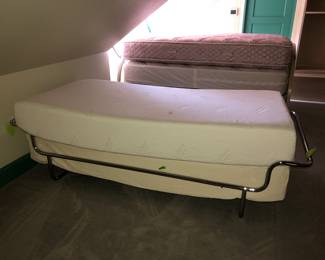 Ikea Kromvik chrome frame twin bed, by Knut Hageberg $1,000, without Cashmere Luxury twin mattress set- $300