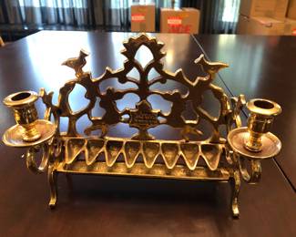 Antique brass Hanukkah lamp. Damascus 18th c, 9.5” x 7”
$1,000