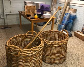 2 Huge rattan baskets $100 ea.