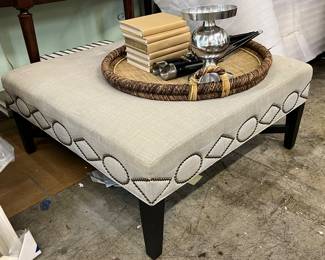 Lee Industries Upholstered coffee table with nail head designs