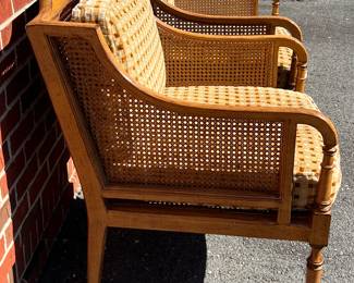 Pair of  Englishman vintage cane chairs 