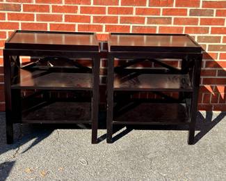 Pair of black nightstands 