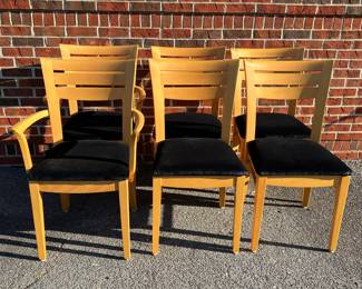 Set of 6 Loewenstein Furniture Company  maple dining chairs 