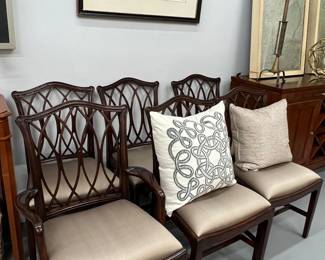 6 Theodore Alexander dining chairs