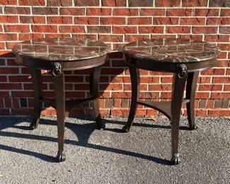 Pair of round end tables