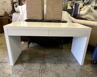 White Parsons desk