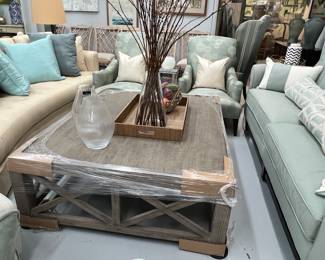 Lillian August for Hickory White Burleigh coffee table-driftwood finish