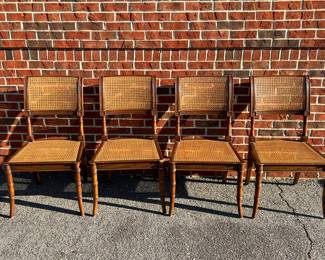 Alfonso Marina Set of 4 cane dining chairs