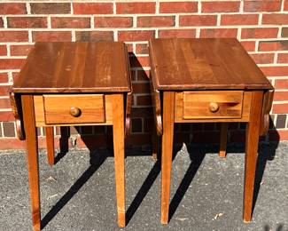 Pair of drop leaf end tables