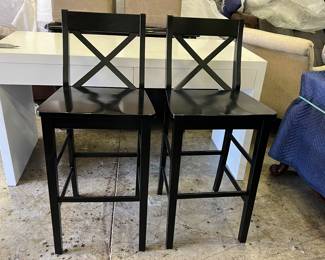Pair of X back barstools
