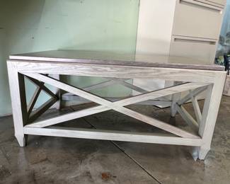 Hickory Chair Co coffee table. Granite top