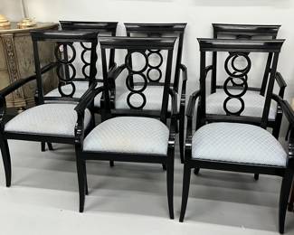 6 Councill contemporary arm dining chairs
