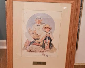 1 of 2 pictures - Norman Rockwell Framed Print