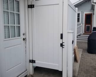 Vinyl outdoor shower surround