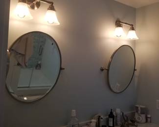 Vanity mirrors & lights - two available