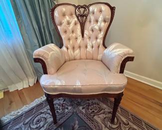 Vintage chair wood heart chair Louis XVI