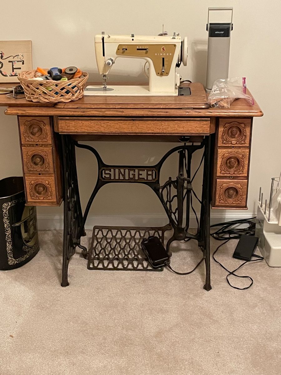 Antique sewing table