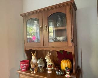Cookie jars and china cabinet