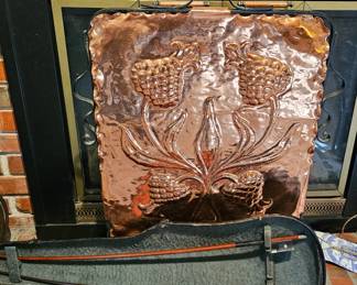 Hammered Copper Fire Guard