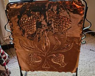 Hammered Copper Fire Guard