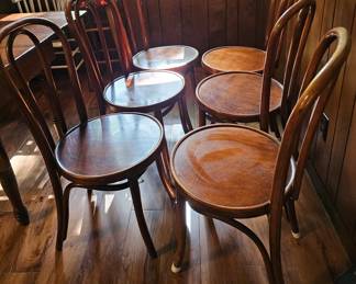 Six outstanding early 1920's THONET Dining Chairs.