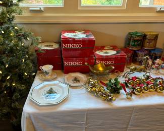 Christmas Decorations and Serving Sets