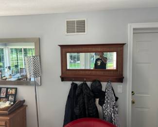 Mirror w Coat Hooks - Caught in the Act!