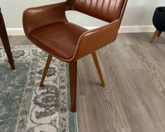 1 of 6 Leather Swivel Chairs
